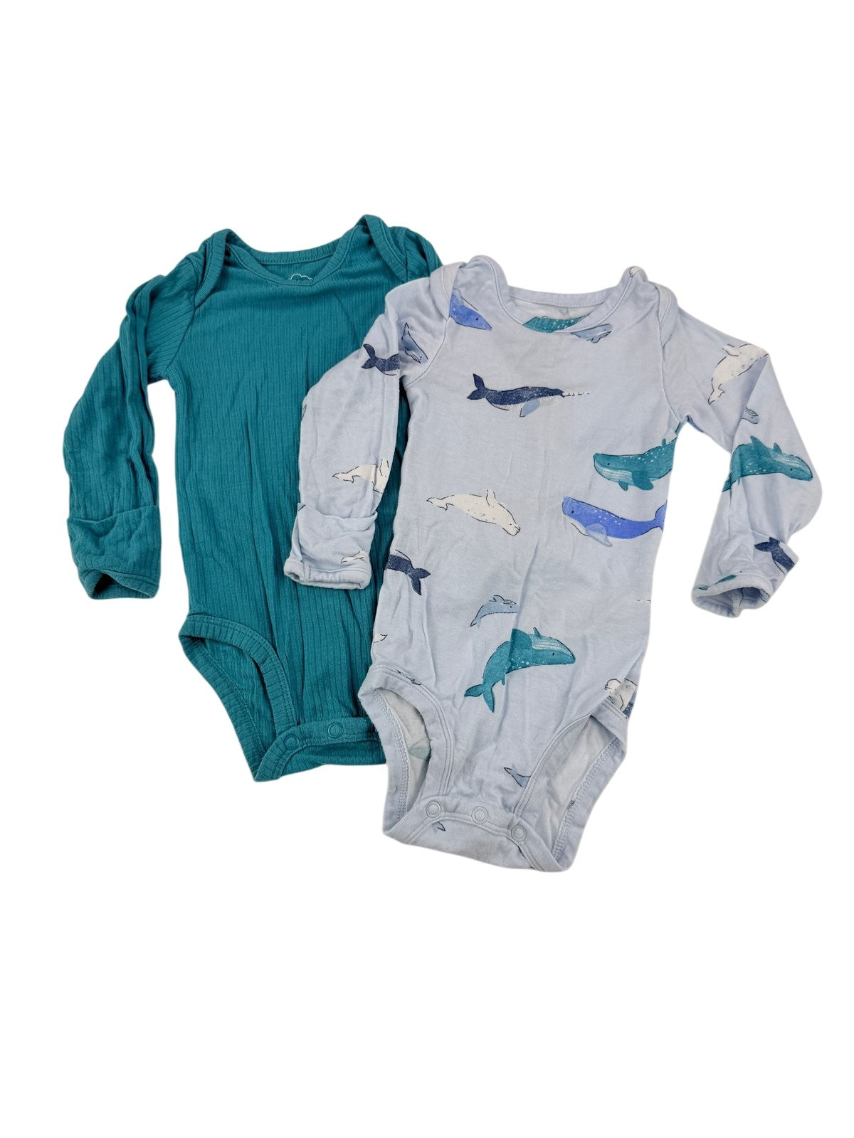 PurelySoft by carter's 2-Pack Long Sleeve Bodysuits 3M