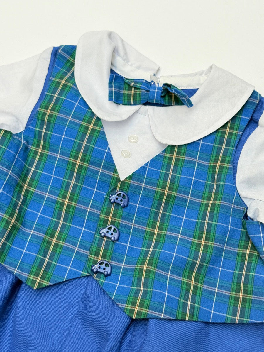 Plaid Romper Boys Outfit 12m