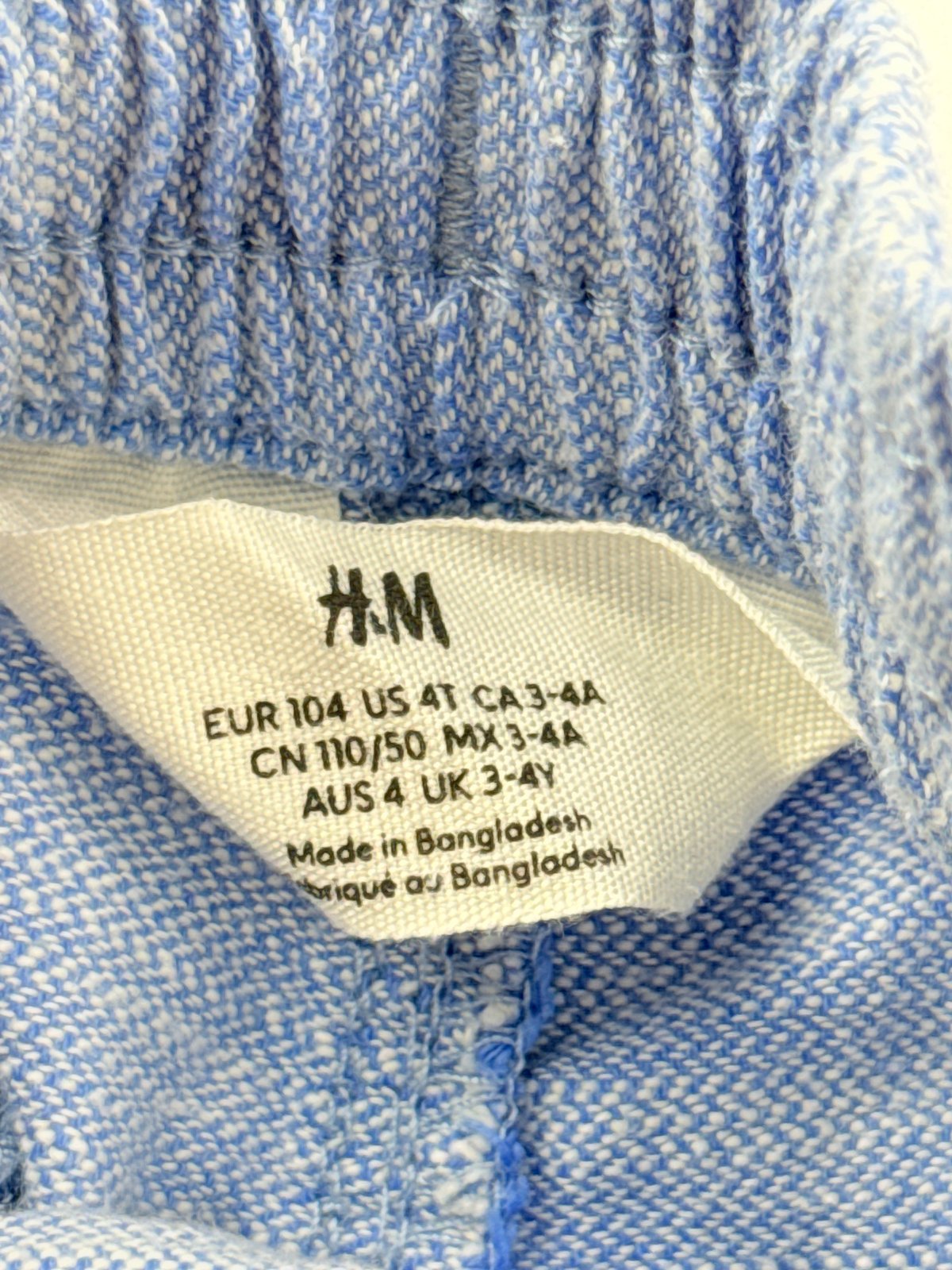 H&M Blue Drawstring Shorts Size 3-4Y