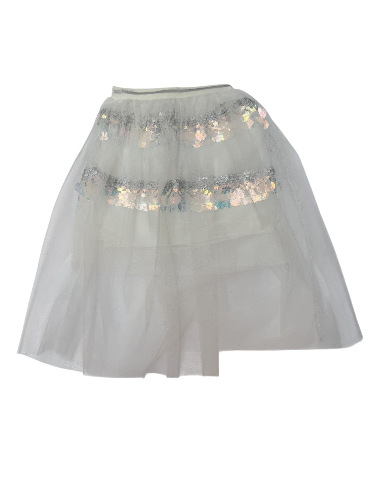 Sequin Stripe Tulle Overlay Skirt Size 6