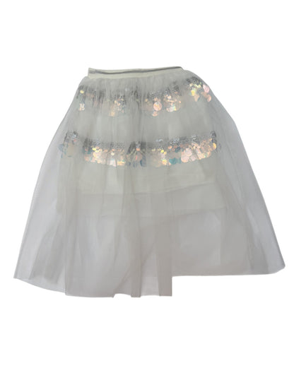 Sequin Stripe Tulle Overlay Skirt Size 6