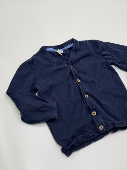 Cardigan boutonnable marine H&M 12-18 mois