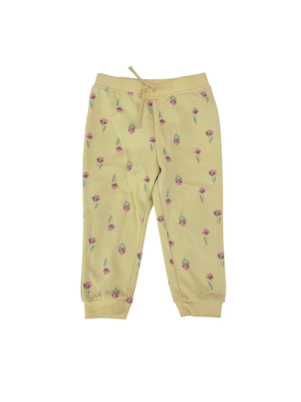 Floral Jogger Pants Yellow Girls