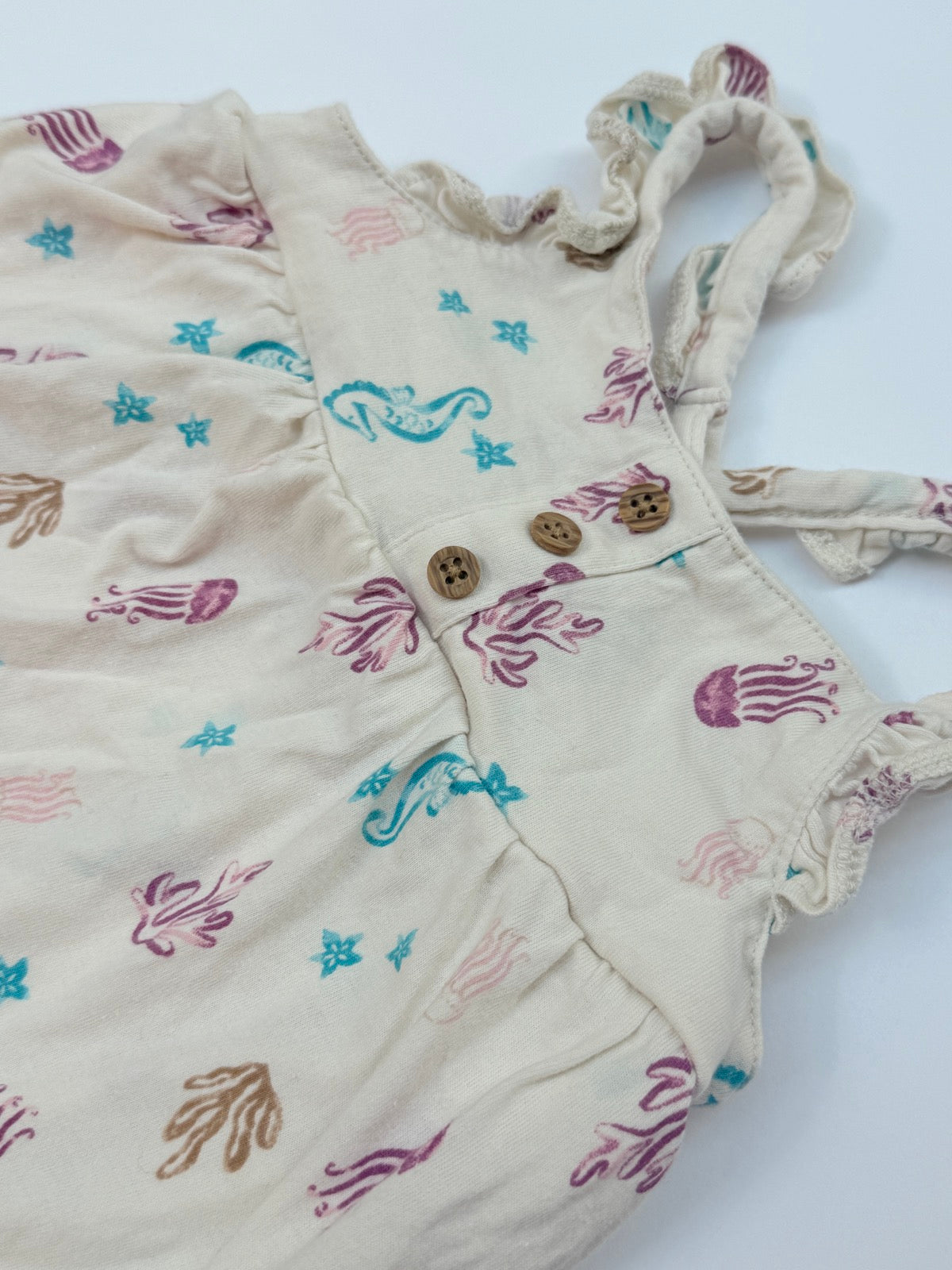 Carter's Ocean Print Romper Dress 9m