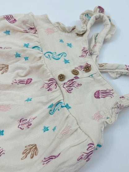 Carter's Ocean Print Romper Dress 9m