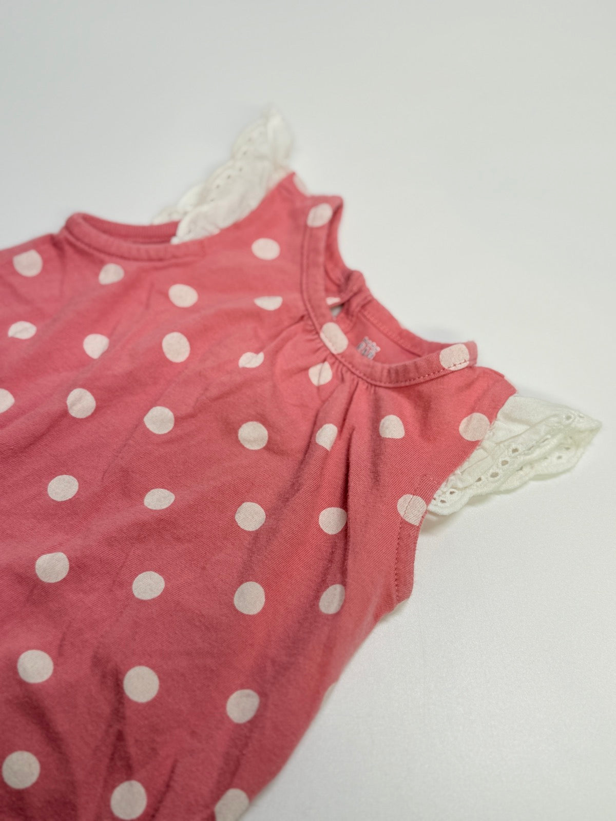 Baby Gap Pink Polka Dot Romper 3-6M