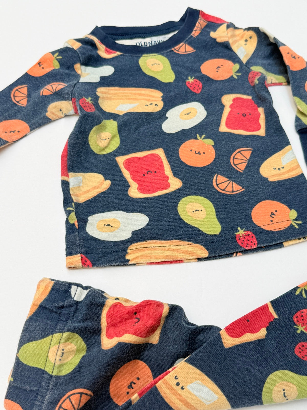 Old Navy Kawaii Food Print Pajama Set 6-12M