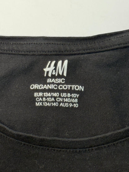 H&M Basic Black T-Shirt Size 8-10Y