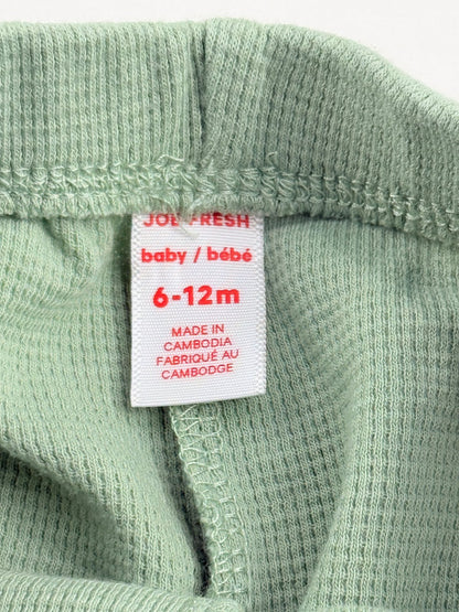 Joe Fresh Green Waffle Knit Joggers 6-12M