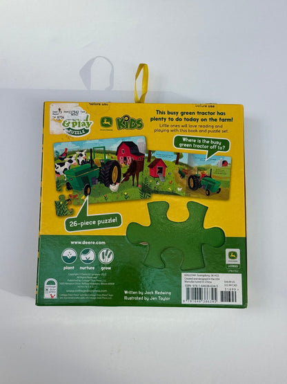 Jack Redwing Busy Green Tractor Read & Play Puzzle