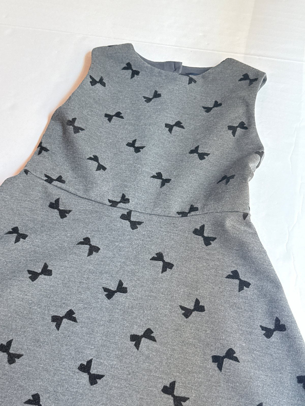 Tommy Hilfiger Gray Bow Print Dress Size M