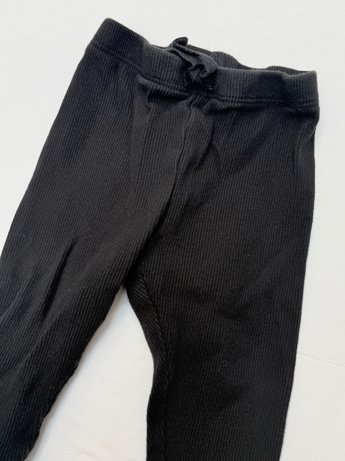 Baby Gap Ribbed Black Leggings 6-12 Months