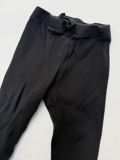 Baby Gap Ribbed Black Leggings 6-12 Months