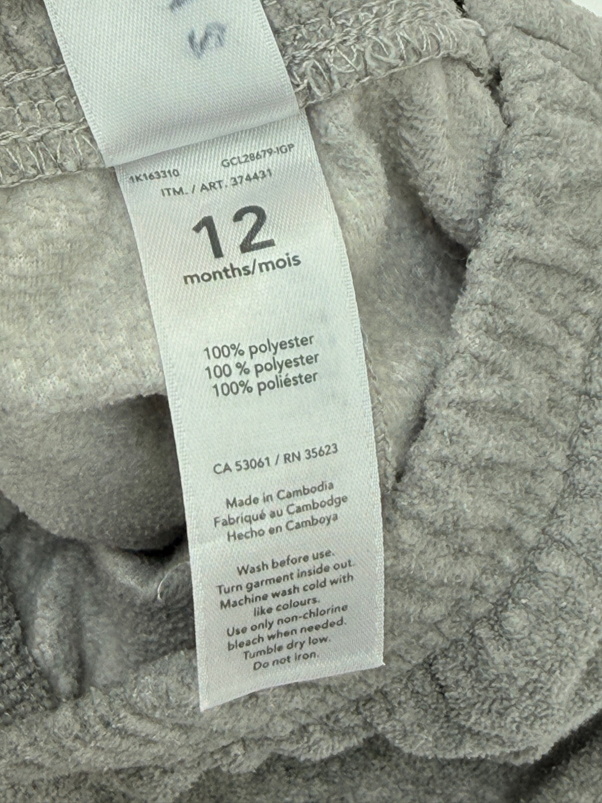 Carter's Gray Fleece Sweatshirt 12m