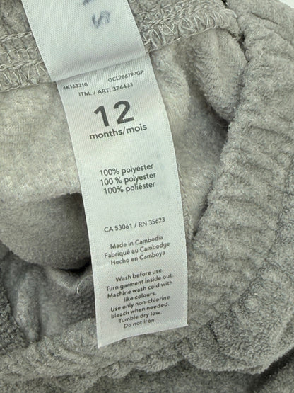 Carter's Gray Fleece Sweatshirt 12m