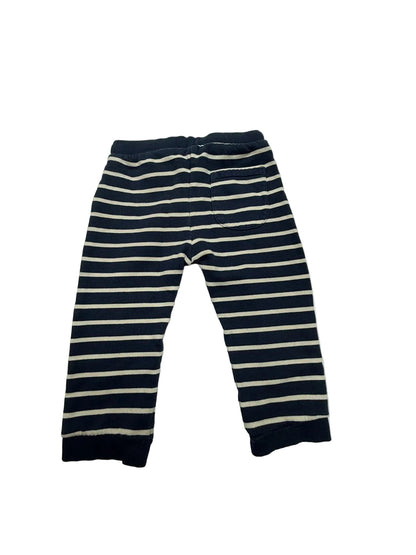 M&S Navy Stripe Dinosaur Joggers 12-18m