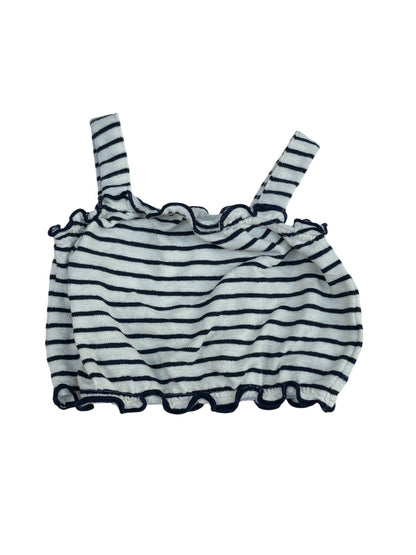 Old Navy Striped Ruffle Crop Top 3T