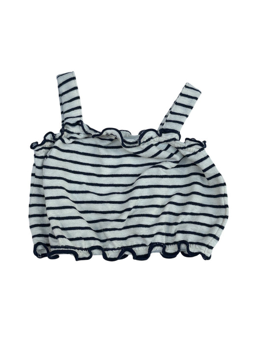 Old Navy Striped Ruffle Crop Top 3T