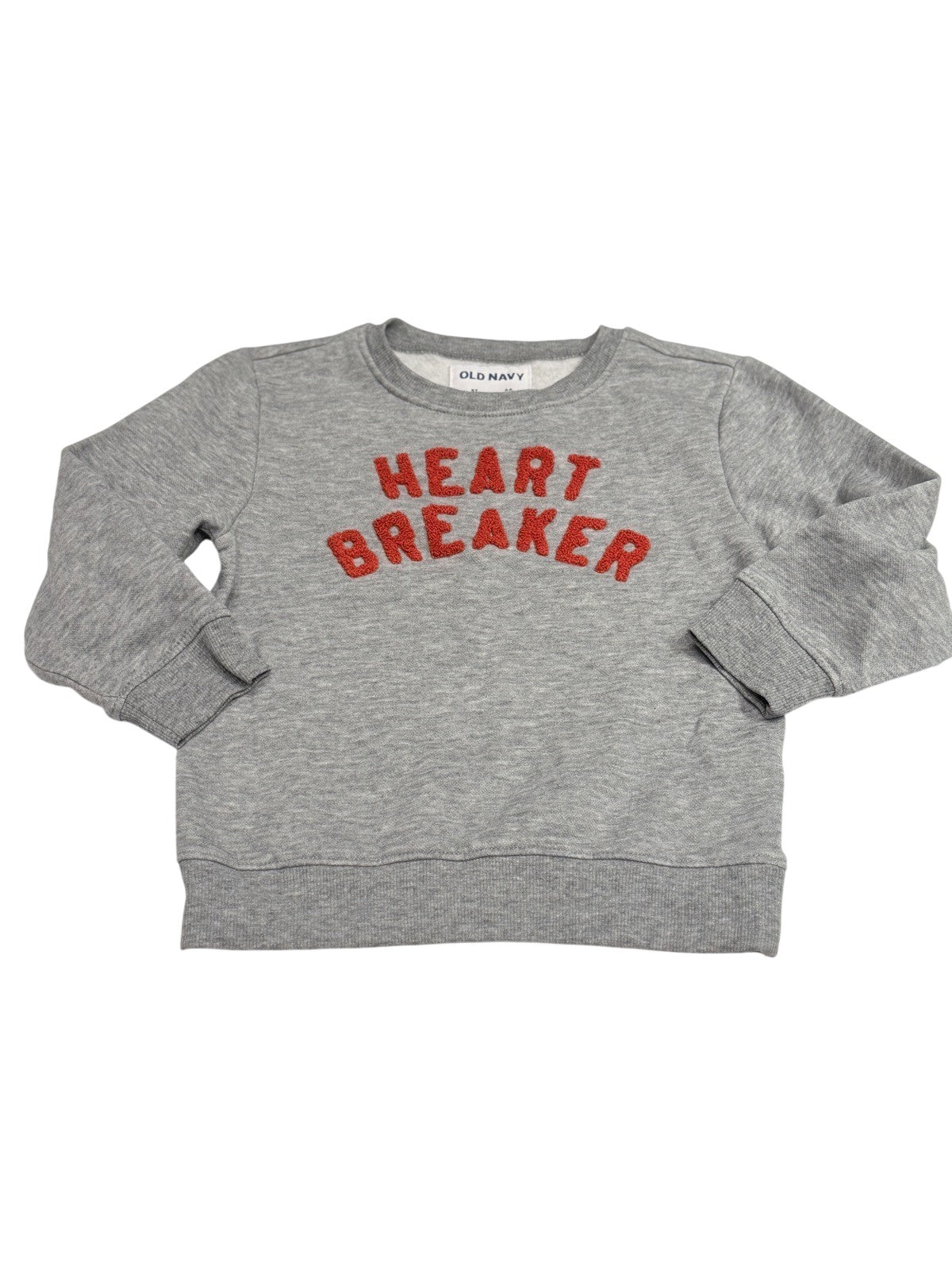 Old Navy Heart Breaker Gray Sweatshirt 5T