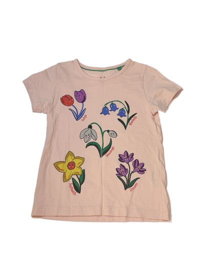 Mini Boden Spring Flowers Graphic T-Shirt 5-6Y