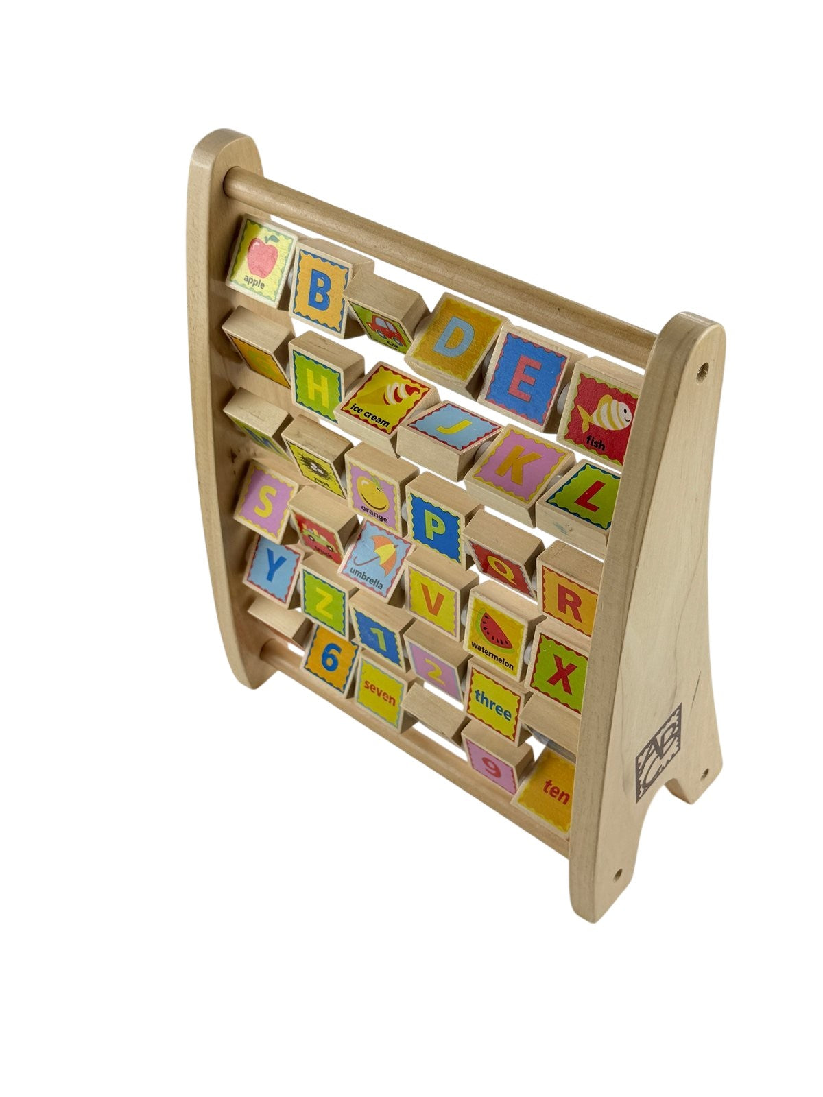 Wooden ABC 123 Abacus Learning Toy