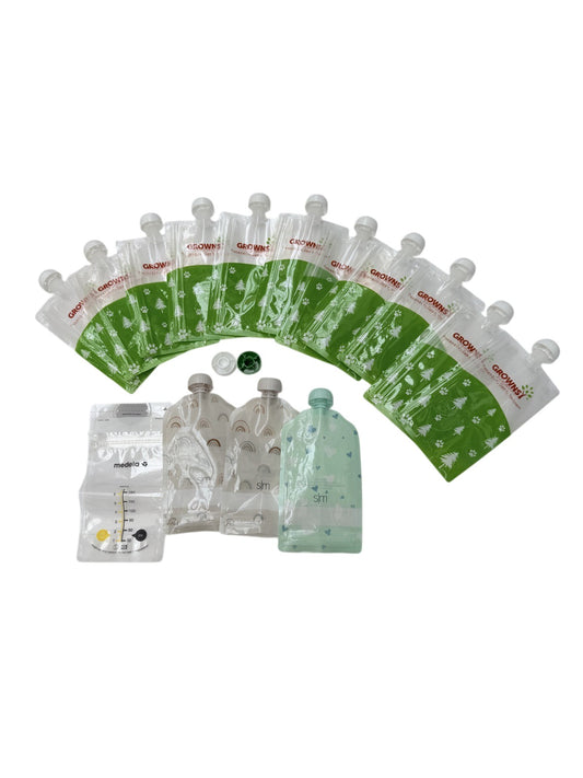 Reusable Baby Food Pouches Bundle Set