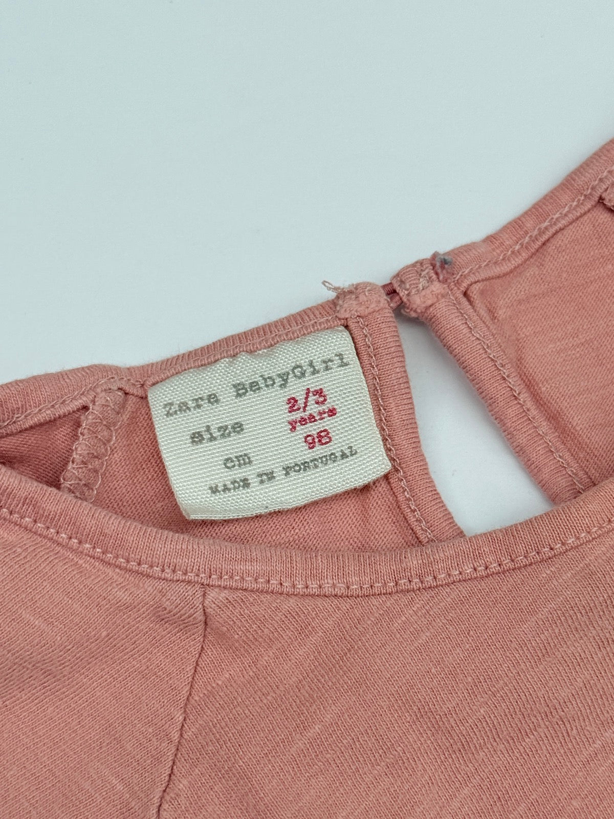 Zara BabyGirl Pink Star Ruffle Tee 2/3Y