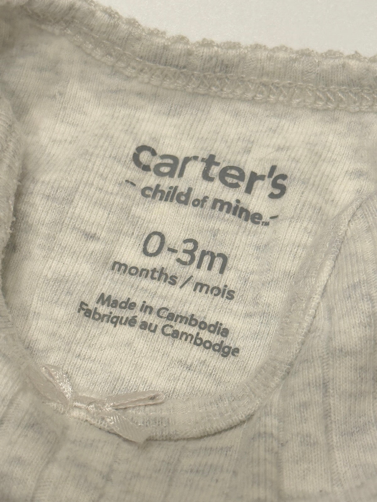 Carter's Child of Mine Ribbed Bodysuit 0-3M