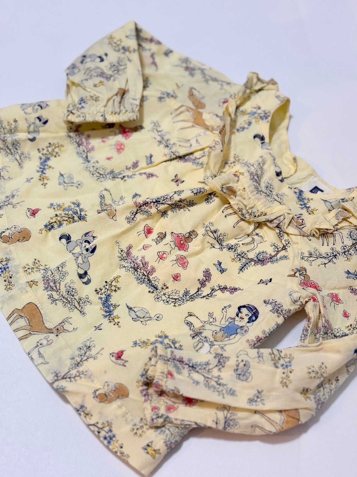Gap Disney Baby Yellow Snow White Top 12-18m
