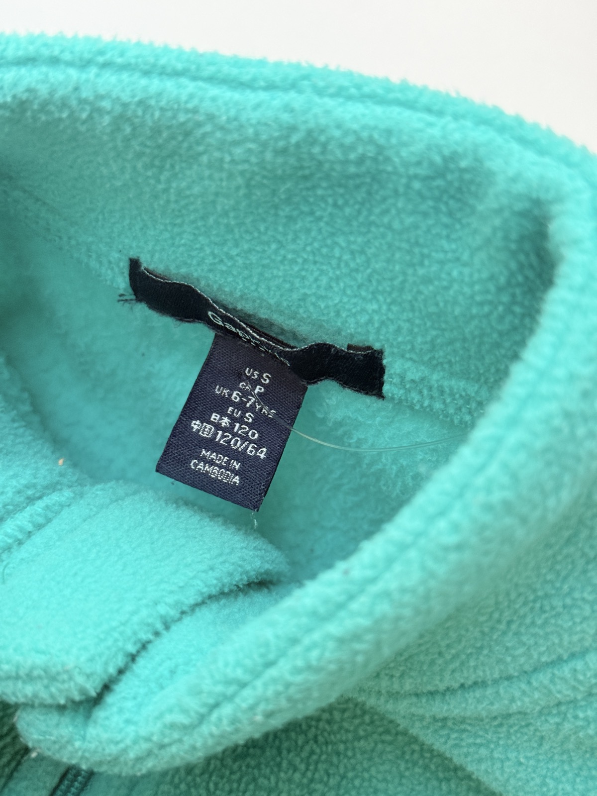 Gap Teal Fleece Quarter-Zip Pullover Size S