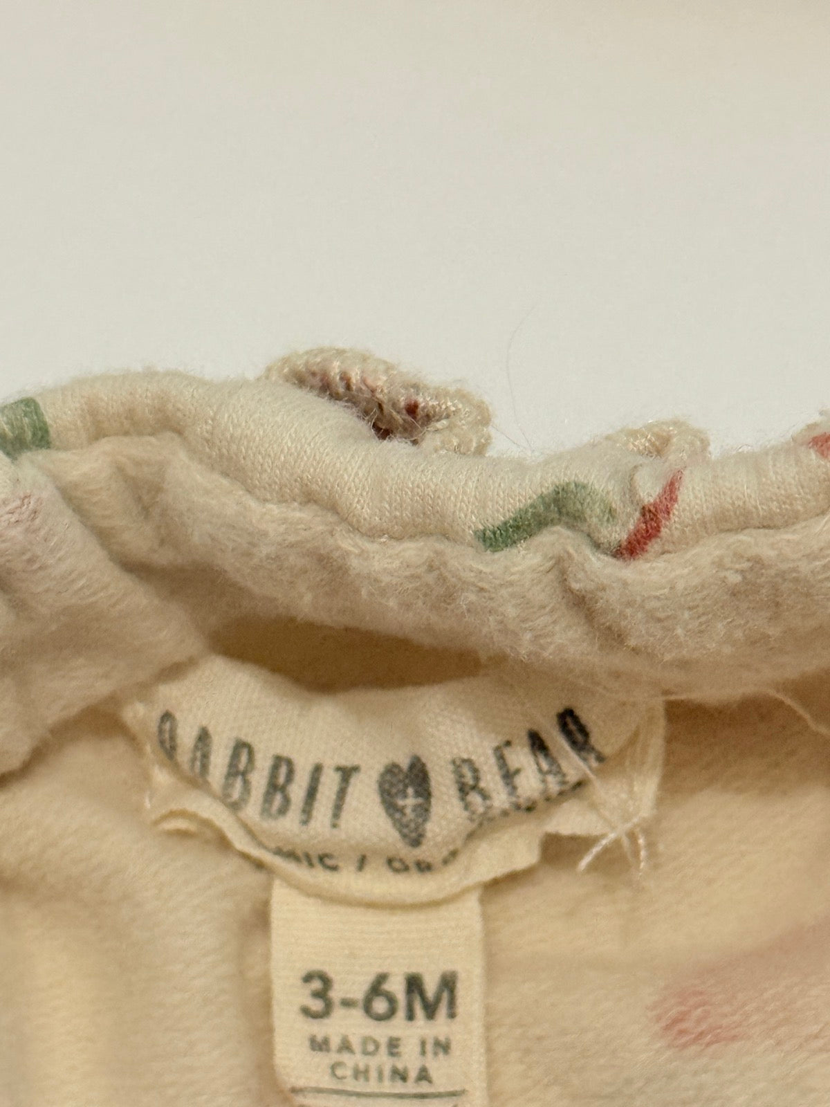 Rabbit + Bear Apple Print Set 3-6M