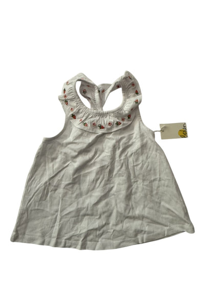 New with Tags- Boden Floral Ruffle Tank Top Girls 5-6Y