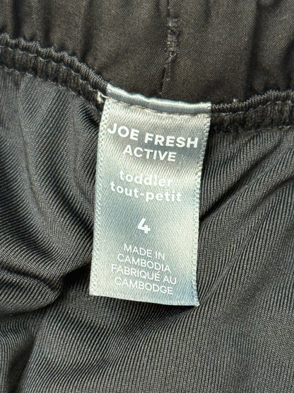 Joe Fresh Active Black Jogger Pants Size 4