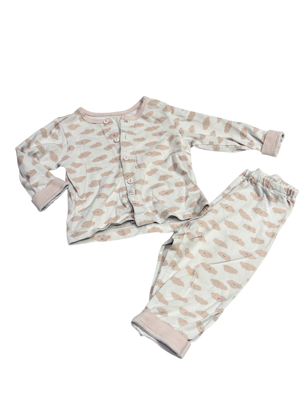 Aga bang Cloud Print Pajama Set 6-12m