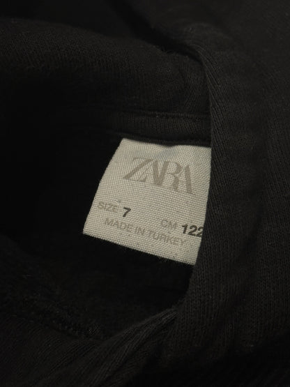 Zara Graffiti Print Black Hoodie Size 7