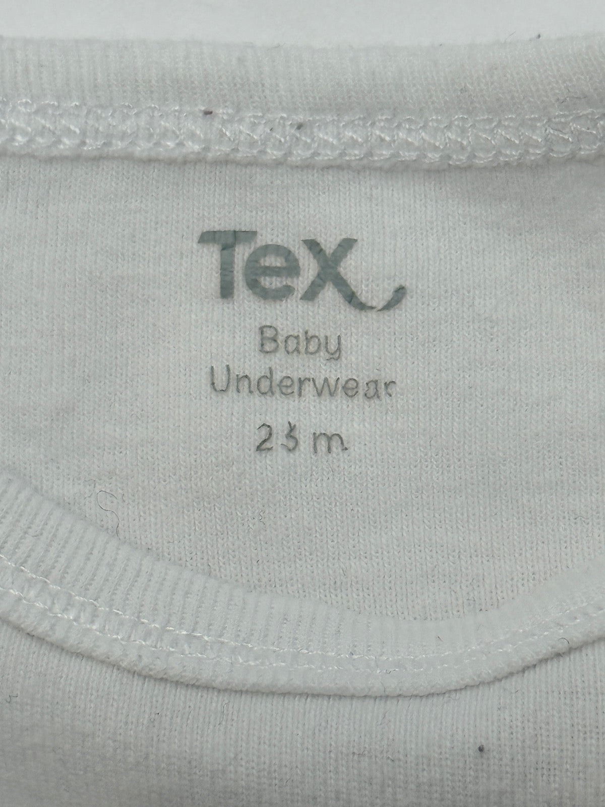 Tex Baby Underwear White Bodysuit 23M