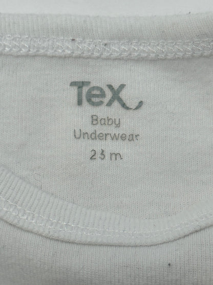 Tex Baby Underwear White Bodysuit 23M