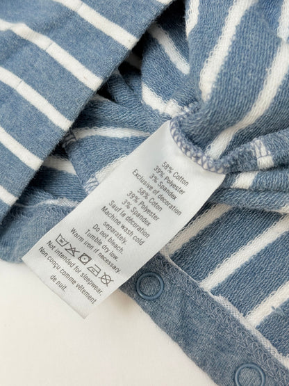 Janie and Jack Blue Stripe Romper 3-6M