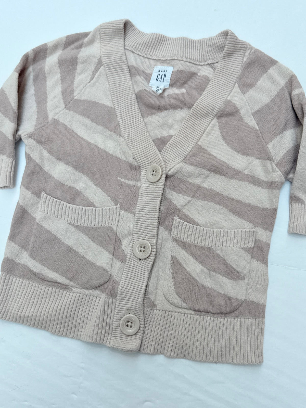 Baby Gap Zebra Print Cardigan 3-6 Months