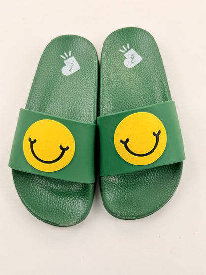 WASAI Green Smiley Face Slide Sandals