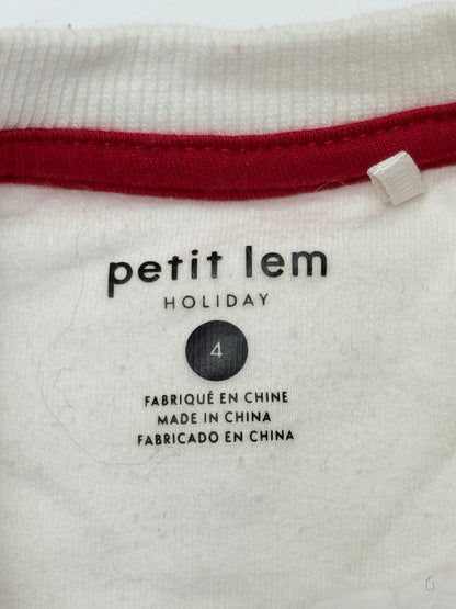 Petit Lem Holiday Snowman Sweatshirt Size 4