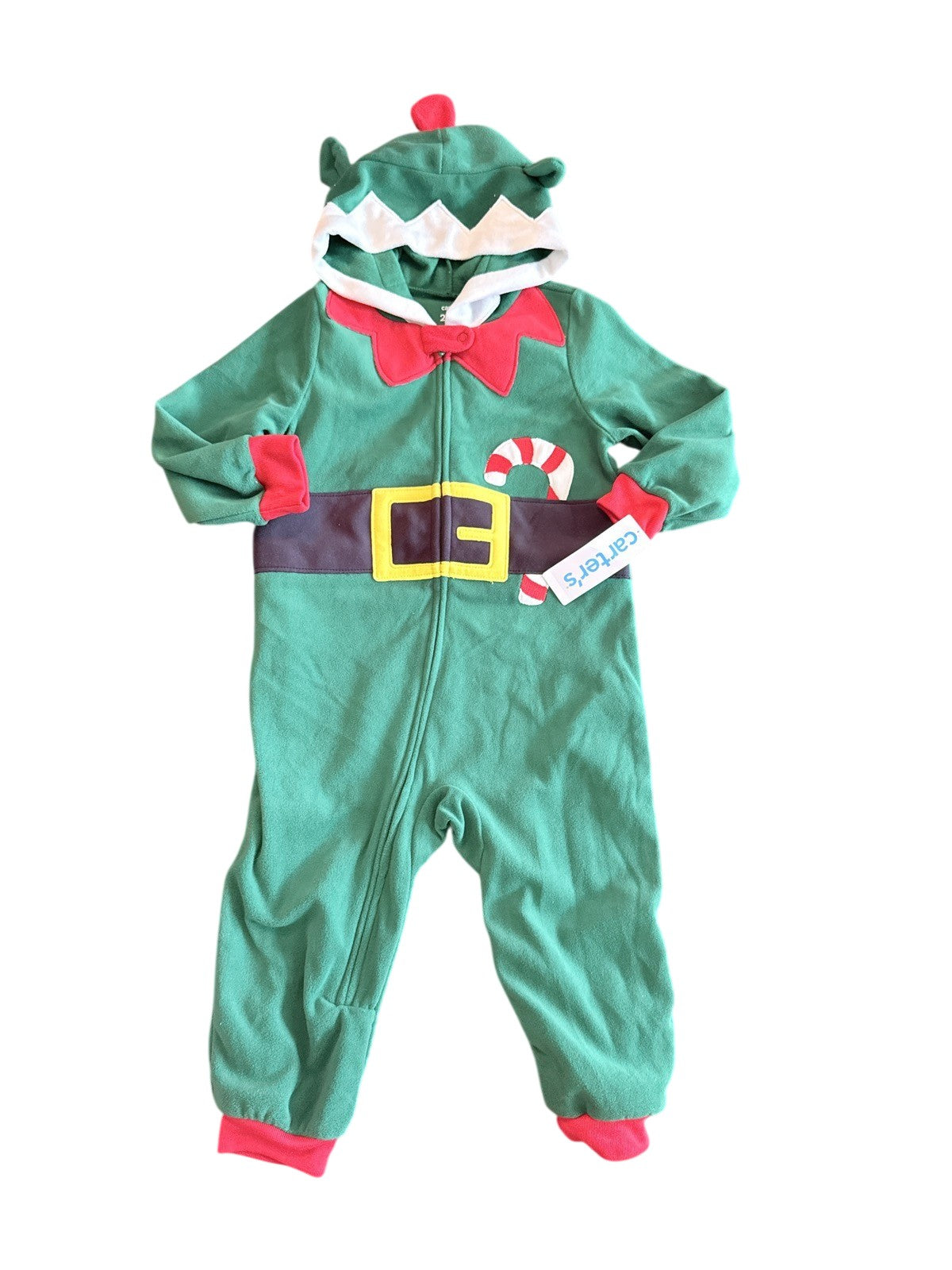 New With Tags Carter's Elf Christmas Fleece Jumpsuit 2T