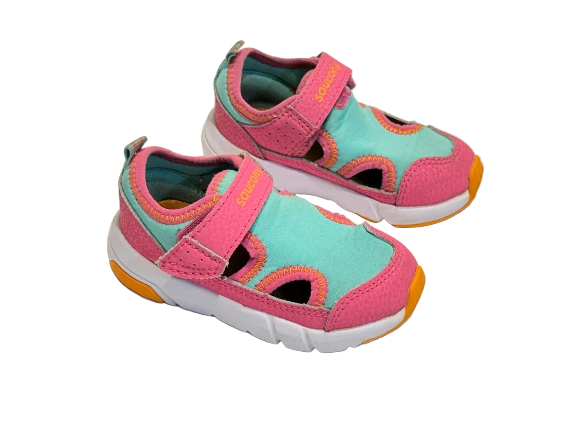Saucony Pink Teal Sandal Sneaker Size 6M