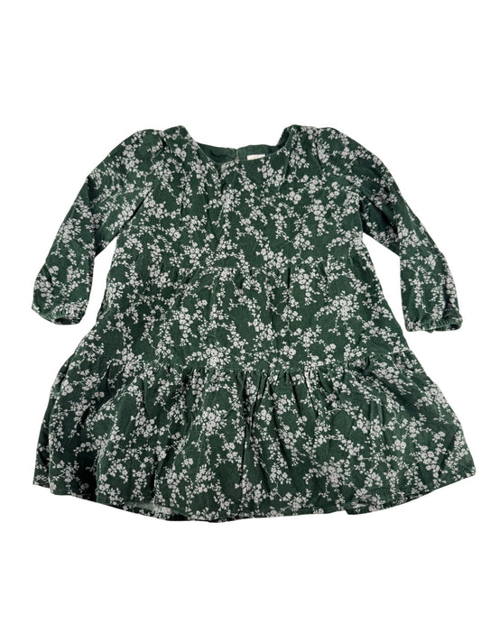 baby Gap Green Floral Corduroy Dress 18-24M
