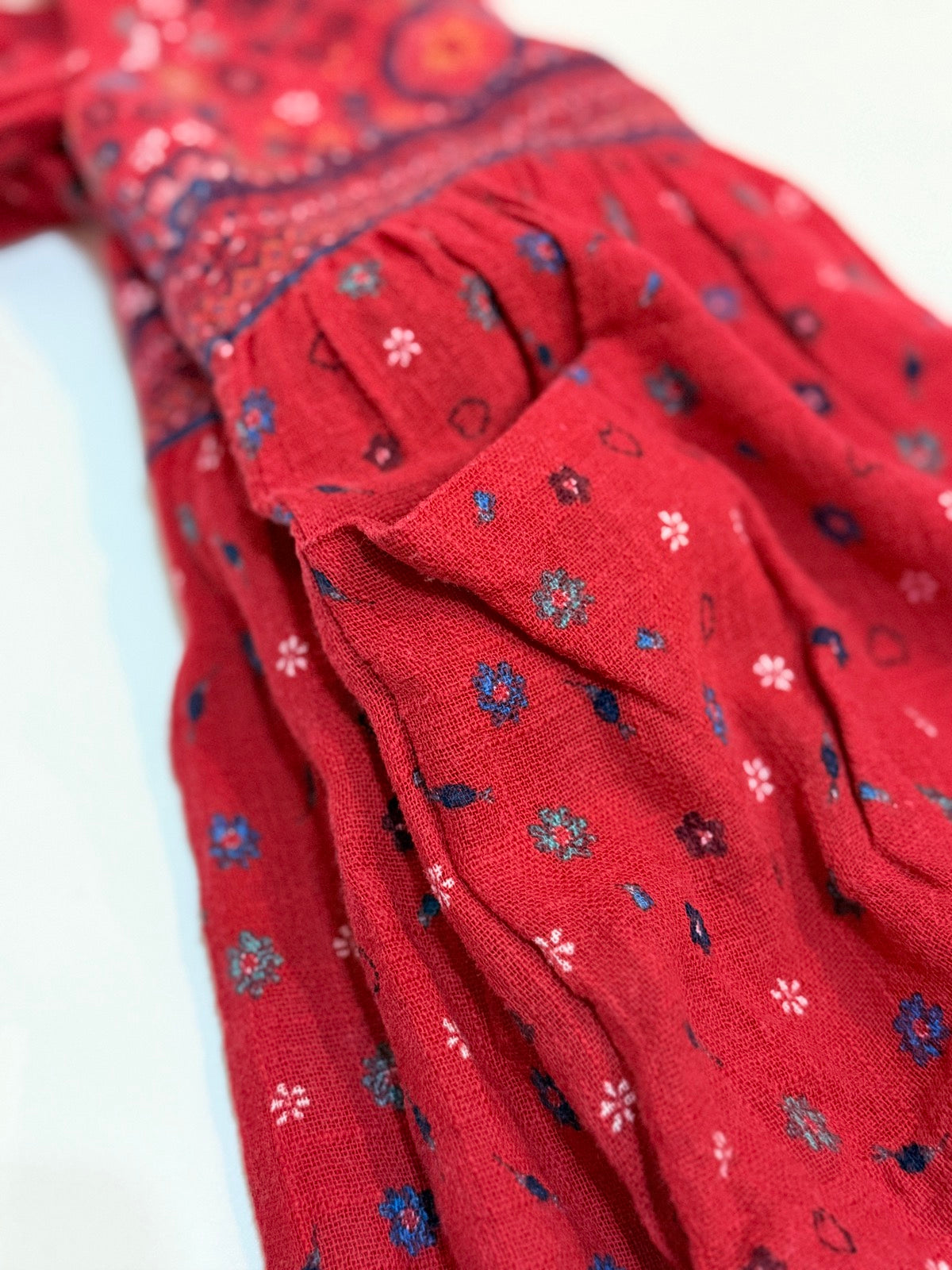 Zara Baby Girl Red Floral Dress 18-24m