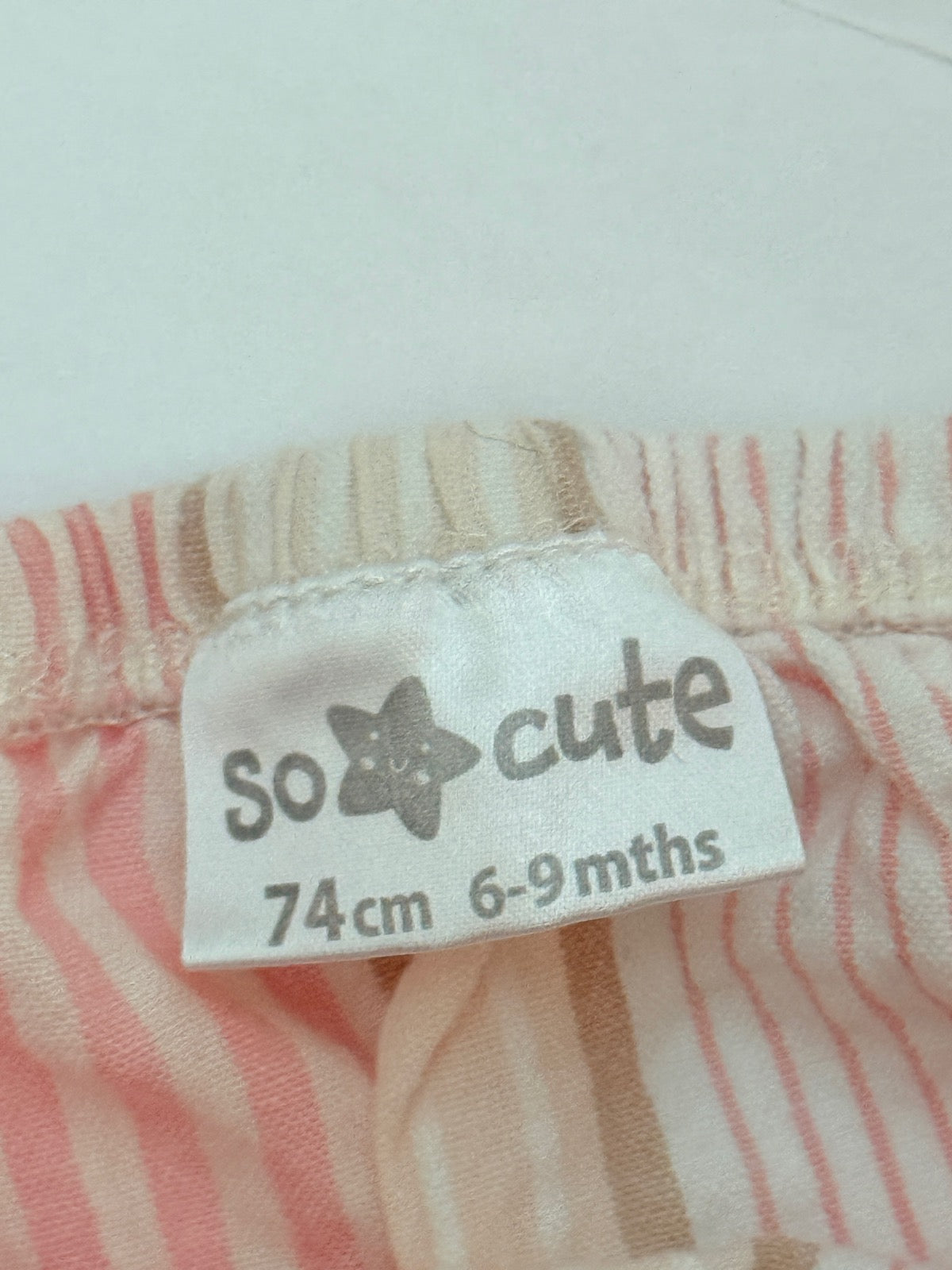 So Cute Striped Bloomer Shorts 6-9M