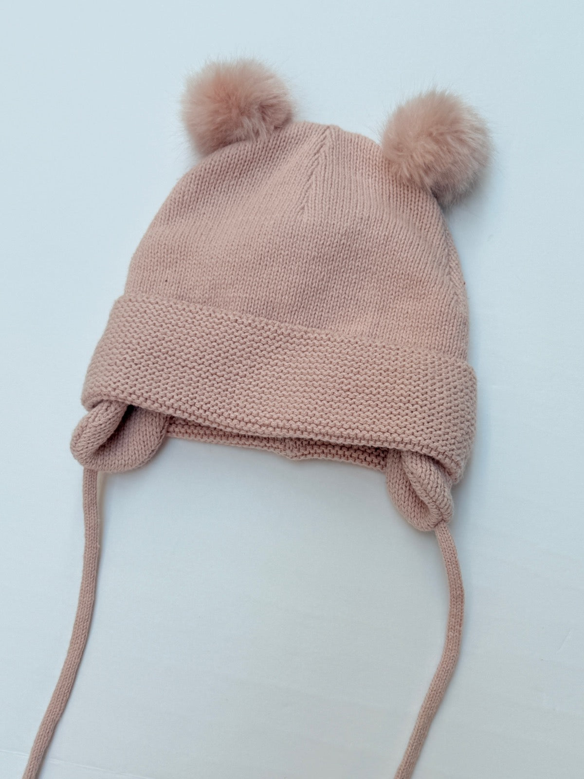 H&M Pink Pom Pom Knit Hat 2-6M