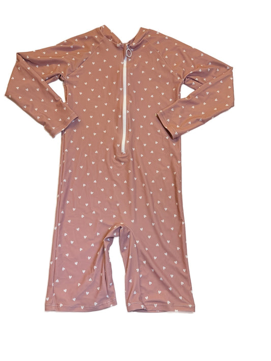 Current Tyed Heart Print Swimsuit 6T