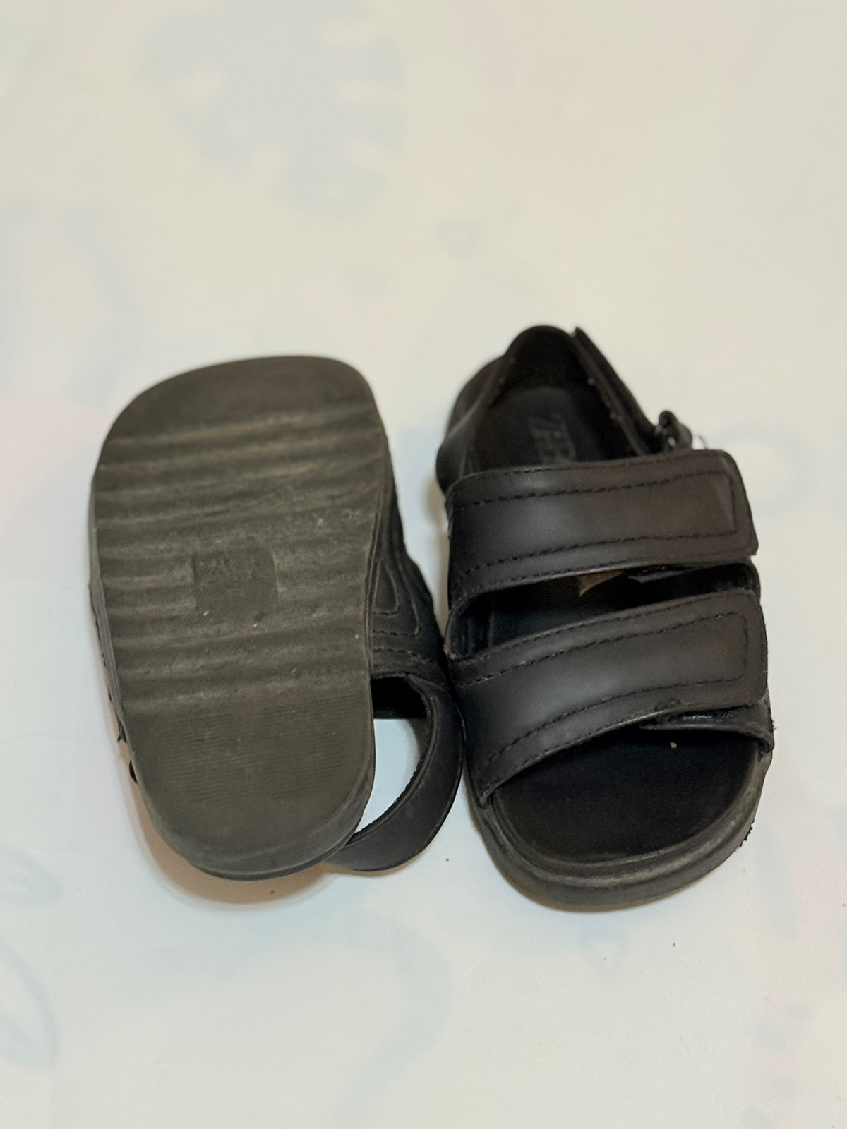 Zara Black Velcro Sandals Size 25