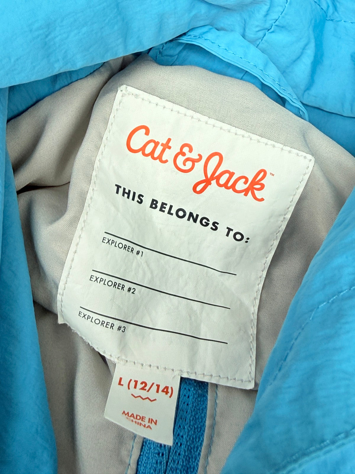 Cat & Jack Colorblock Windbreaker Jacket Size L 12 14